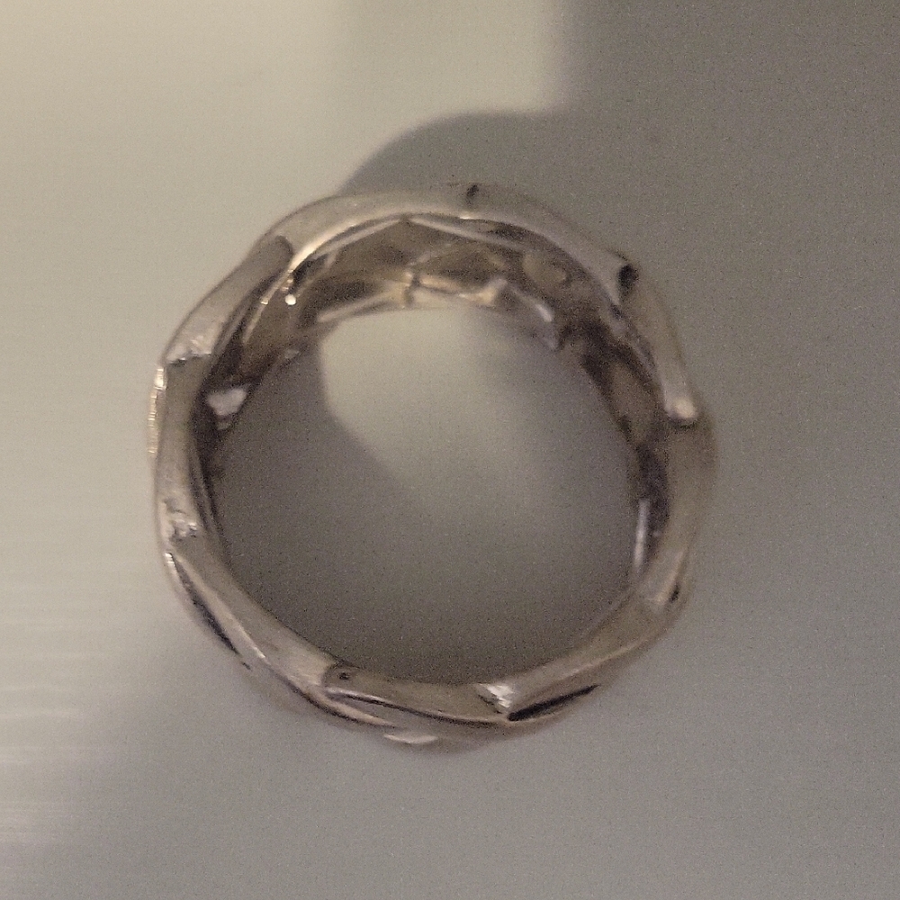 Chic Silver tone basket Weave Pattern Stretch Bracelet